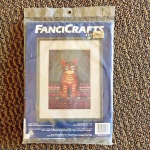Vintage FanciCrafts Stitchery Barley Sugar NEW Sealed Cat Kitty 01003